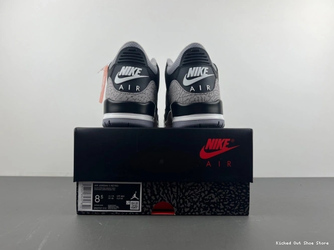 Kicked Out Shoe Store 3 Black Air Cement Jordan DN3707-010 0702